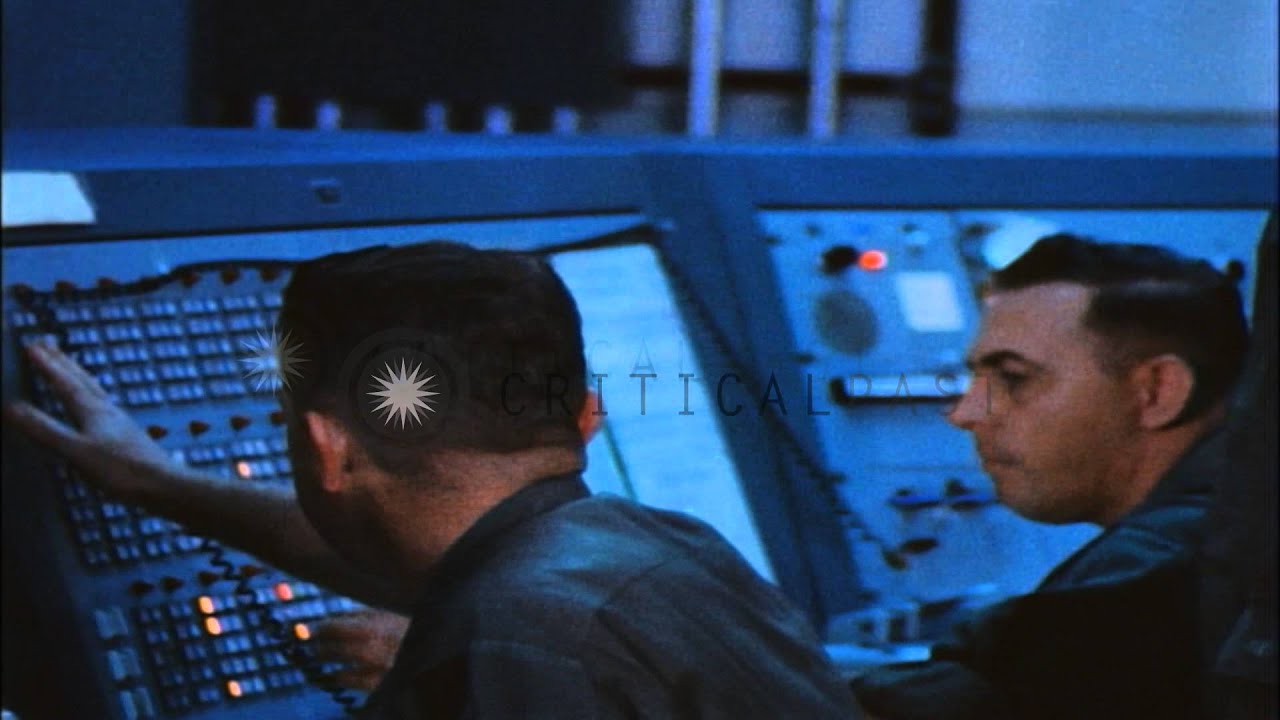 A US soldier operates a sender / receiver machine at the Regional Communications ...HD Stock Footage