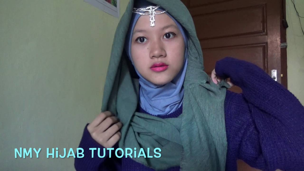 Tutorial HIjab Segi Empat Simple Sederhana Banget Buat Pesta NMY