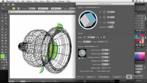 Illustrator CS6 105: 3D: Create 3D Objects - 4. Revolving a Shape