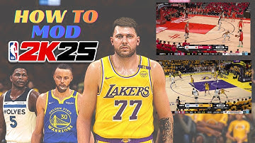 HOW TO MOD NBA 2K25 AND EDIT ESPN SCOREBOARD FONT & TEAM COLORS
