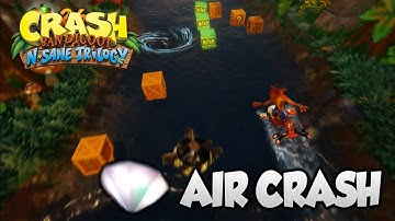 Crash Bandicoot 2 - "Air Crash" 1st Clear Gem and All Boxes (PS4 N Sane Trilogy)