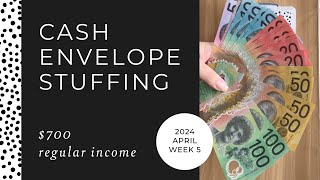 $700 Cash Stuffing Income 🤑 | Apr W5 2024 | Budgeting, Money, Savings, Cash Envelope System, Cash