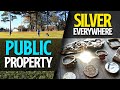 Digging Loads of SILVER Metal Detecting Public Property & You Can Do It Too!