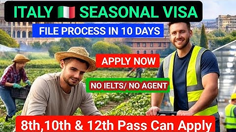 Italy Seasonal Work Visa 2026 | No IELTS | No Agent | Official Process Explained