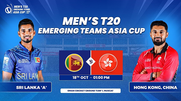 Sri Lanka 'A' vs Hong Kong, China | Match 5 | Men's T20 Emerging Teams Asia Cup