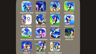 Sonic Prime Dash (Netflix Edition),Sonic Forces,Sonic Jump,Sonic Dash 2 Sonic Boom,Sonic Dream Team