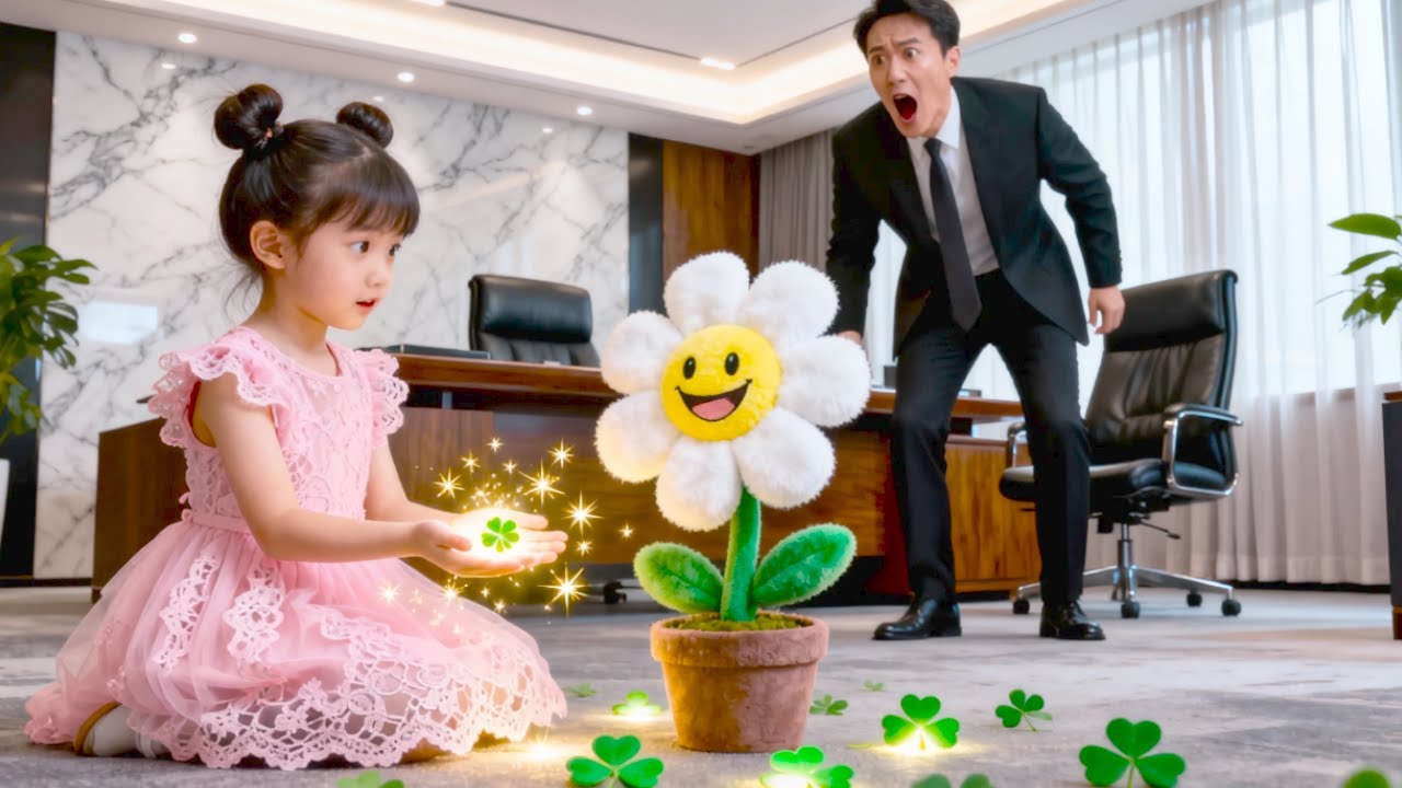 5años niña preciosa Talento de comunicarse con plantas cura al tío CEO: ¡más querida de la familia!