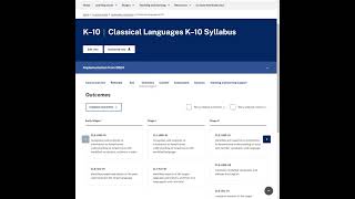How to access the Classical Languages K 10 syllabus online