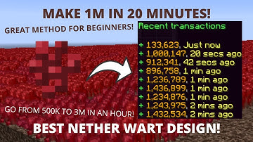 MAKE 3M IN AN HOUR! Money Making Method for Beginners! Best Nether Wart Farm! | Hypixel Skyblock #90