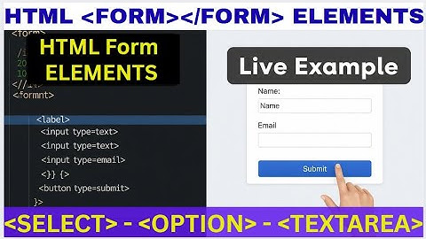 HTML Form Elements : Textarea, Select, and Option Explained | Create Drop down Lists & Text Areas