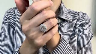 Vidéo: Solitaire en or gris 18 Cts avec un diamant coussin de 1,96 Cts G-VS1 (HRD).