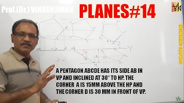 Projection of Planes -14, Plane inclined to both HP and VP, Anna Uty, May 2014 by Prof. Vinodkumar