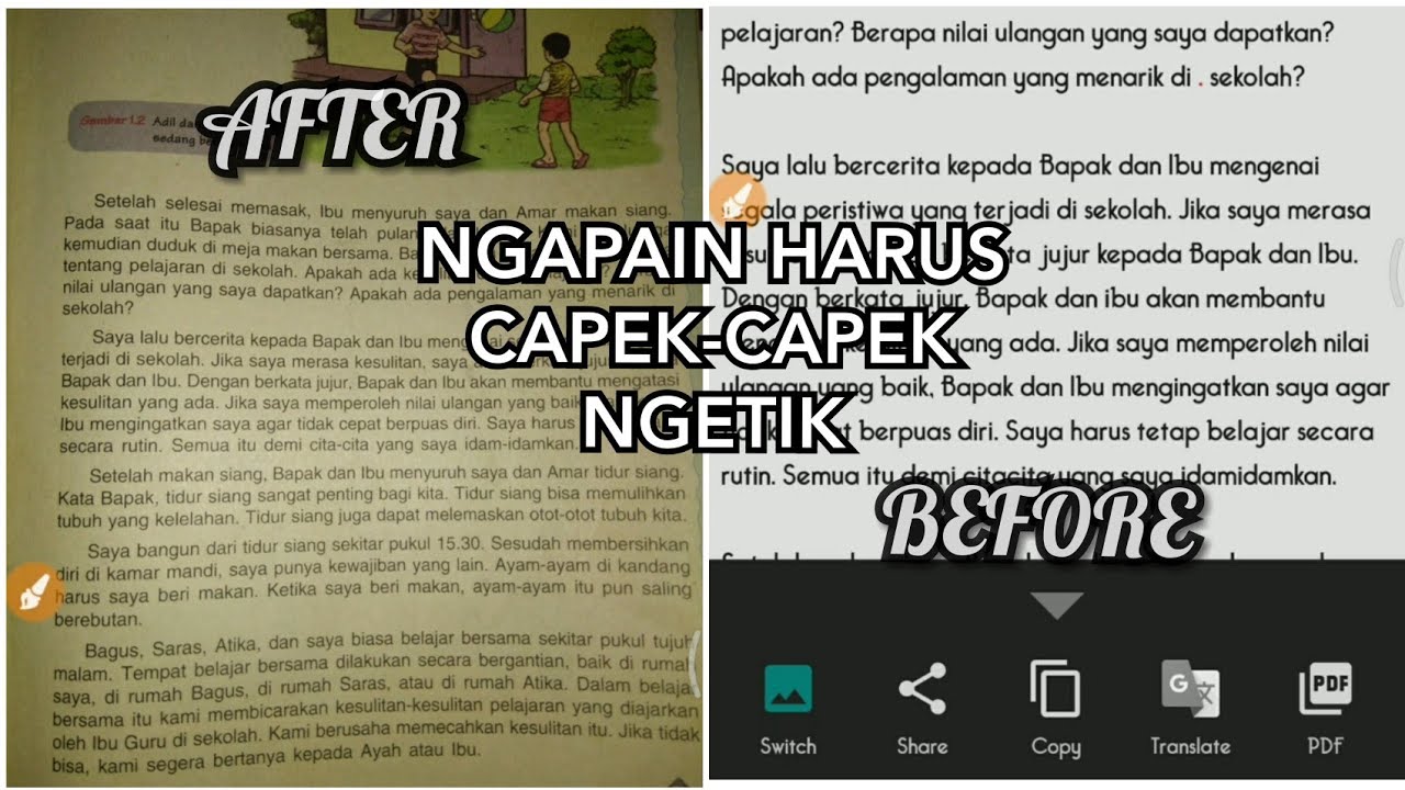 Cara copy paste tulisan  buku  yang di foto  dengan mudah 