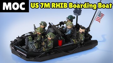 MOC *** LEGO US 7M RHIB Boarding BOAT - US NAVY - Speed Build Instructions