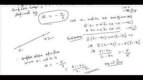 Complex Slope Of A Line