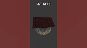 Cloth simulation from 1 face to 4096 faces #shorts  #blender #3d #art #tutorial  #blender3d #3dart