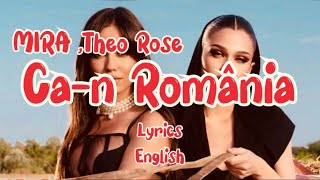 MIRA x Theo Rose - Ca-n România (Lyrics) || English Translation || Romania song