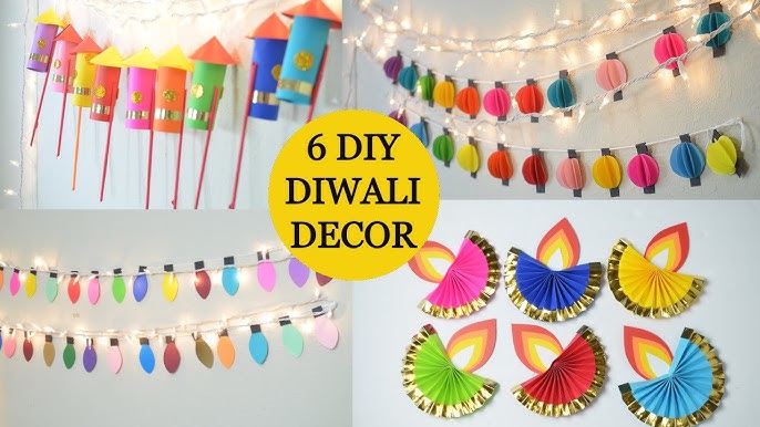 DIY -6 Easy Diwali Decoration Ideas With Papers || Home Decoration ...