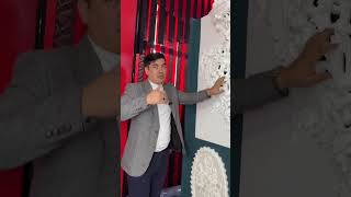 Световые гипсовые 3D-панели #лепнина #дизайнинтерьера