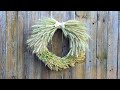 DIY Wreath of spikelets of wheat. Wreath on the door. Summer decor. Autumn decor. Ecodecor.