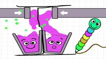 Happy Glass - Gameplay Walkthrough Part 4 Level 101 - 125 - DRAW A LINE TO FILL THE GLASS