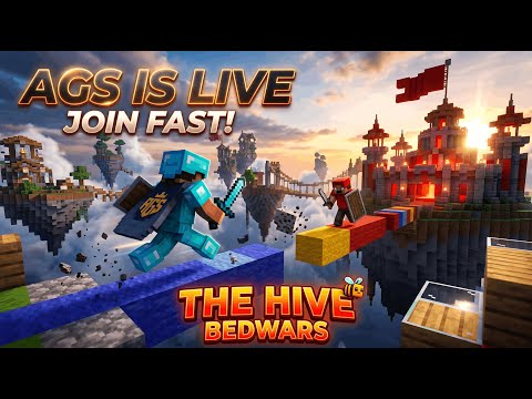 AGS IS LIVE AFTER LONG TIME WITH BEDWARS || THE HIVE || #95