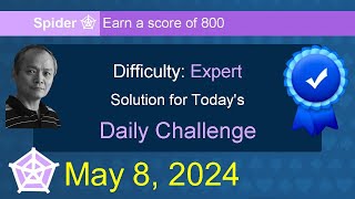 Microsoft Solitaire Collection: Spider - Expert - May 8, 2024