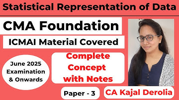Statistical Description of Data | CMA Foundation | Complete Chapter | Paper 3 | Statistics |