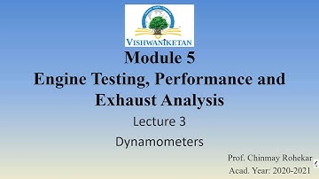 Internal Combustion Engines Module 5 Lecture 06 Types of Dynamometers and their Working