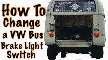 How to change an aircooled VW bus Brake Light Switch!