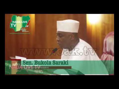 SARAKI READS LETTER OF 15 APC SENATORS DEFECTION TO PDP