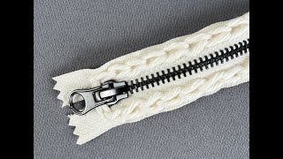 Crochet and Knit Directly on a Zipper