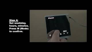 Set up Real Time Clock for Daikin Remote Controller AC 8800.