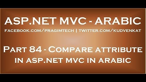 Compare attribute in asp net mvc in arabic