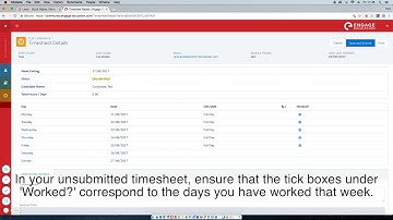 How to submit your weekly Timesheet