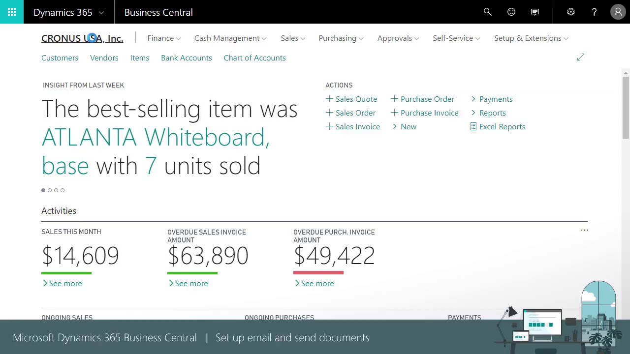 How to set up email send documents in Dynamics 365 Business Central ...