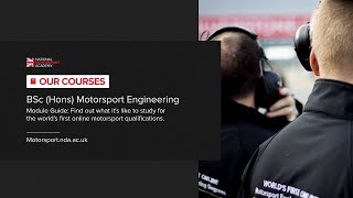 Bsc Hons Degree Motorsport Engineering - Module Guide
