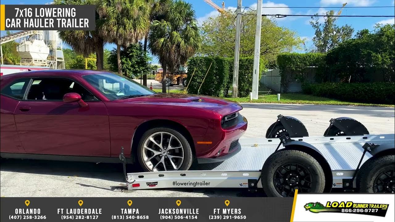 7x16 Lowering Car Hauler Futura Trailer YouTube