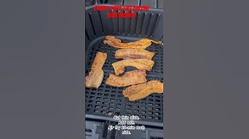 Super easy homemade crispy bacon! #lowcarb #keto #carnivore #pork #bacon #airfryer