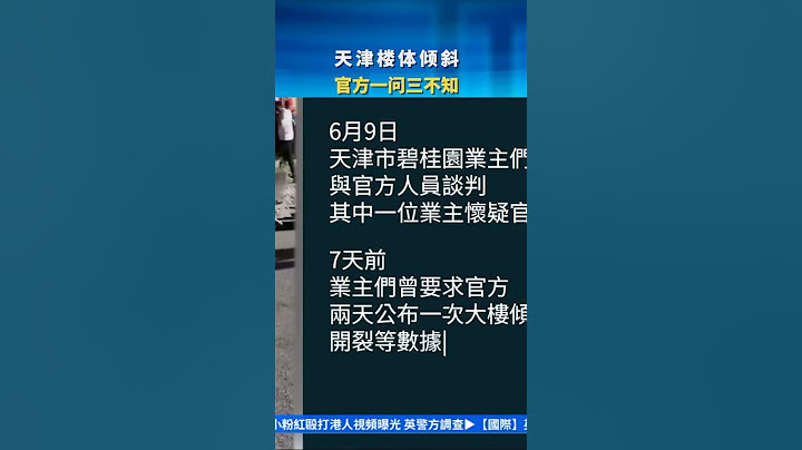 天津樓體傾斜 官方一問三不知 ｜#新唐人電視台 - 天天要聞