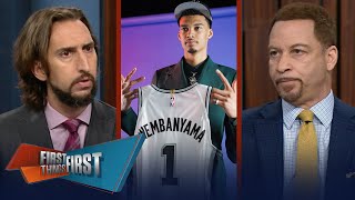 Spurs draft Victor Wembanyama, Hornets select Miller, Blazers take Scoot | NBA | FIRST THINGS FIRST
