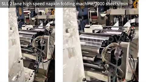 Full automatic 2 lane high speed table tissue napkin folding making machine/2000 sheets/min Europe