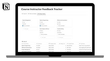 Course Instructor Feedback Tracker | How to keep track of course instructor feedback in @Notion