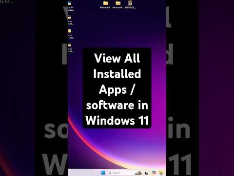 View All Installed Apps / software in Windows 11 PC or Laptop