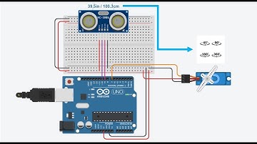 Mover un servomotor con Valores de Distancia del Sensor Ultrasonico
