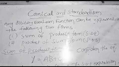 Canonical and standard forms