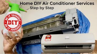 Home DIY Air Conditioner Cleaning and Services Step by Step | Split Indoor Aircond SHARP AHA9