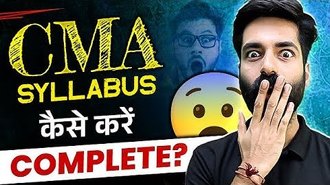How to Complete CMA Syllabus on Time? | CMA Kuldeep Batra | CMA Saarthi
