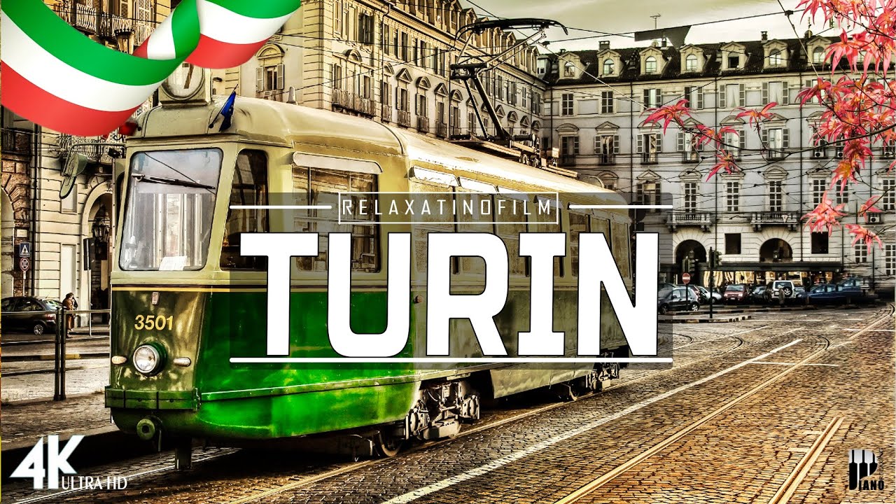 Beautiful Turin 4K • Relaxing Italian Music, Instrumental Romantic • Video 4K UltraHD