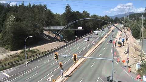 Squamish Pedestrian Overpass: Improved HD Time Lapse